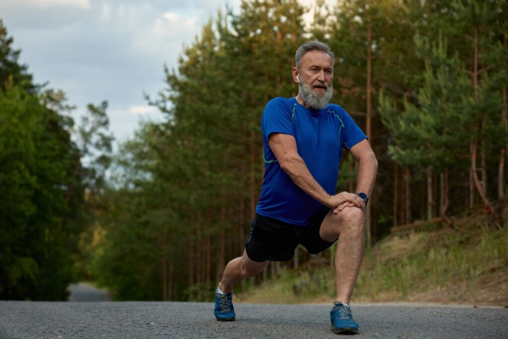 Older athlete as limber as ever - still in his game. Is Saw Palmetto keeping those knees going?