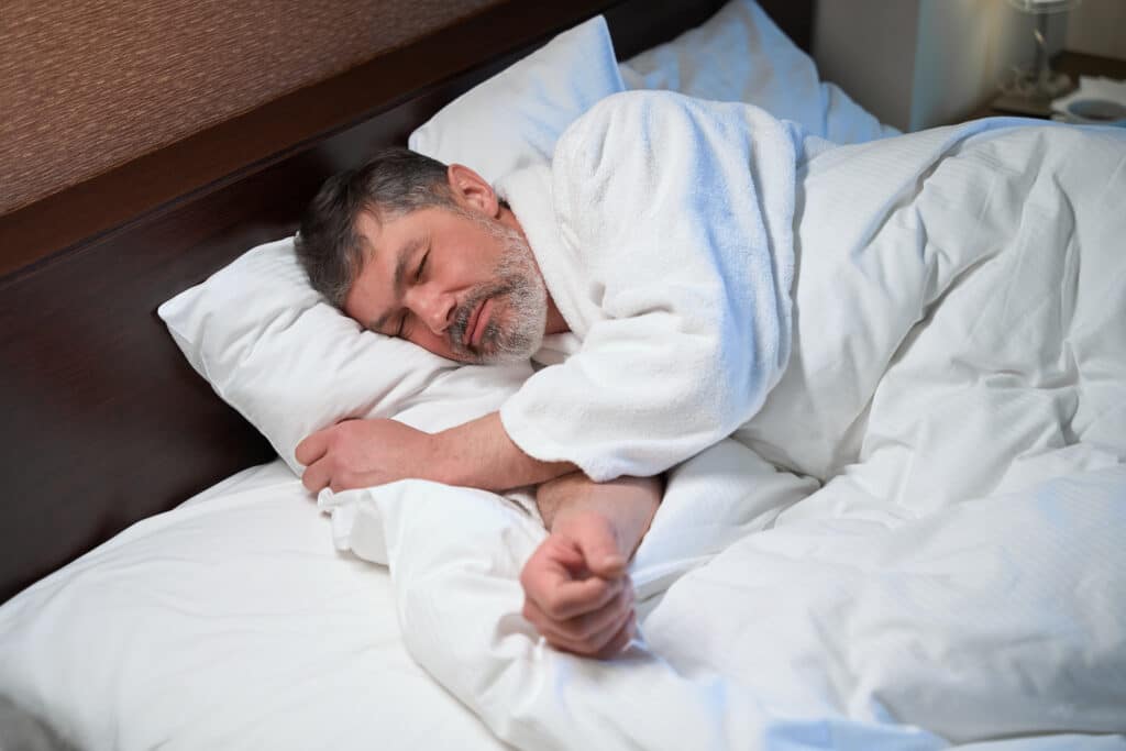 Middle Aged man easily falls asleep with Passion Flower