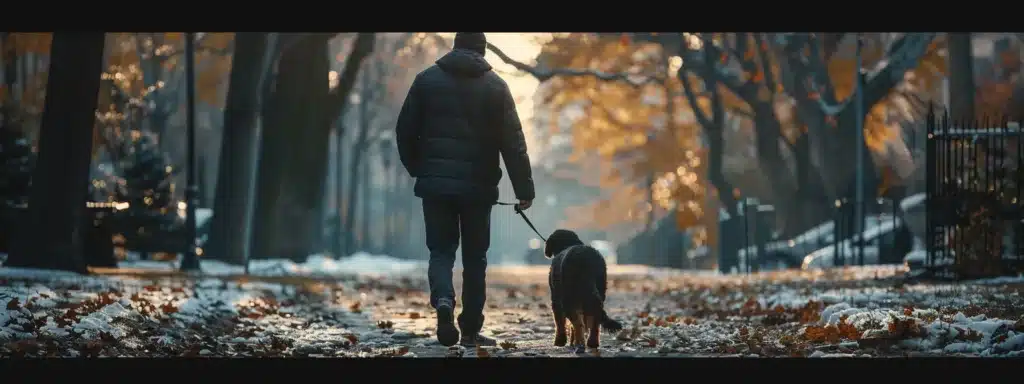 man looks tired while walking his dog - Exploring the Sleep Deprivation Effects on Metabolism