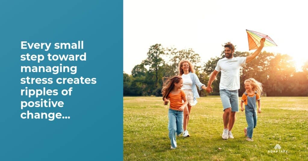7 Good Ways to Relieve Stress: The Ultimate Guide for the Overworked Dad 8 You've got this, Dad. Every small step toward managing stress creates ripples of positive change throughout your family life. When you prioritize your well-being, you're not being selfish - you're investing in becoming the best version of yourself for your loved ones. Good Ways to Reduce Stress article for Men by Adaptafy.